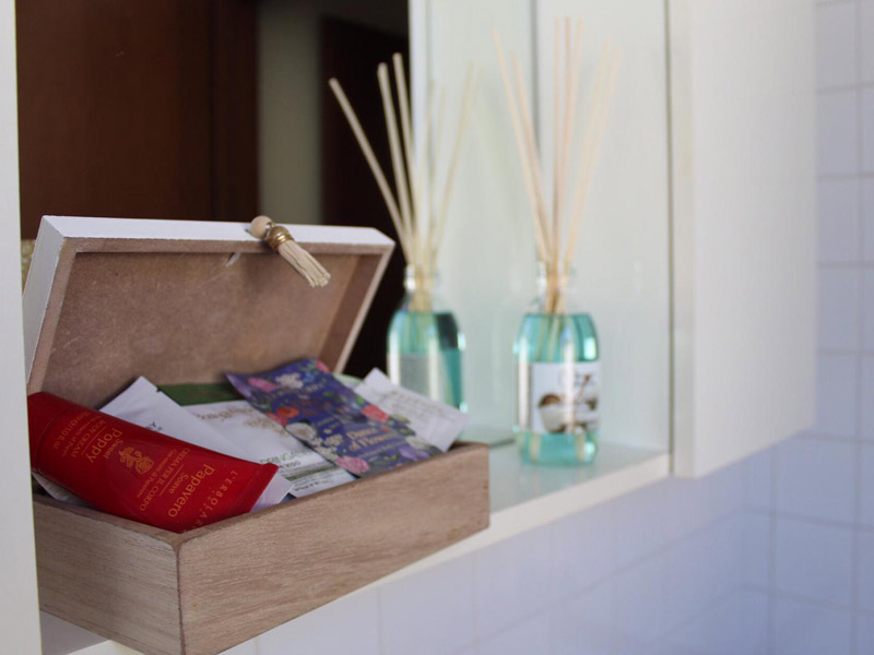 Prodotti da bagno messi a disposizione degli ospiti