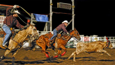 Spettacolo rodeo al Cowboys' Guest Ranch