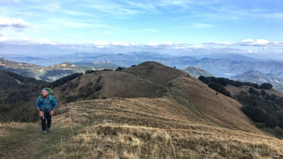Panorama lungo l'itinerario della Via del Sale